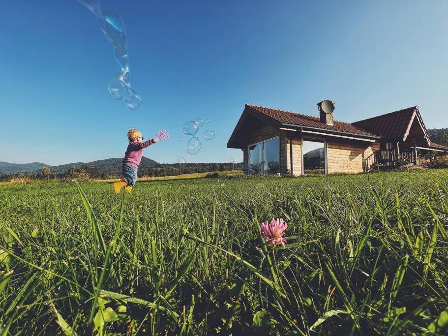 Polanka Beskid Niski Cute Cabin With Spectacular Views Hanczowa Екстериор снимка
