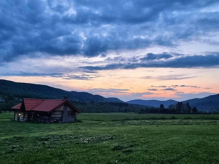 Polanka Beskid Niski Cute Cabin With Spectacular Views Hanczowa Екстериор снимка