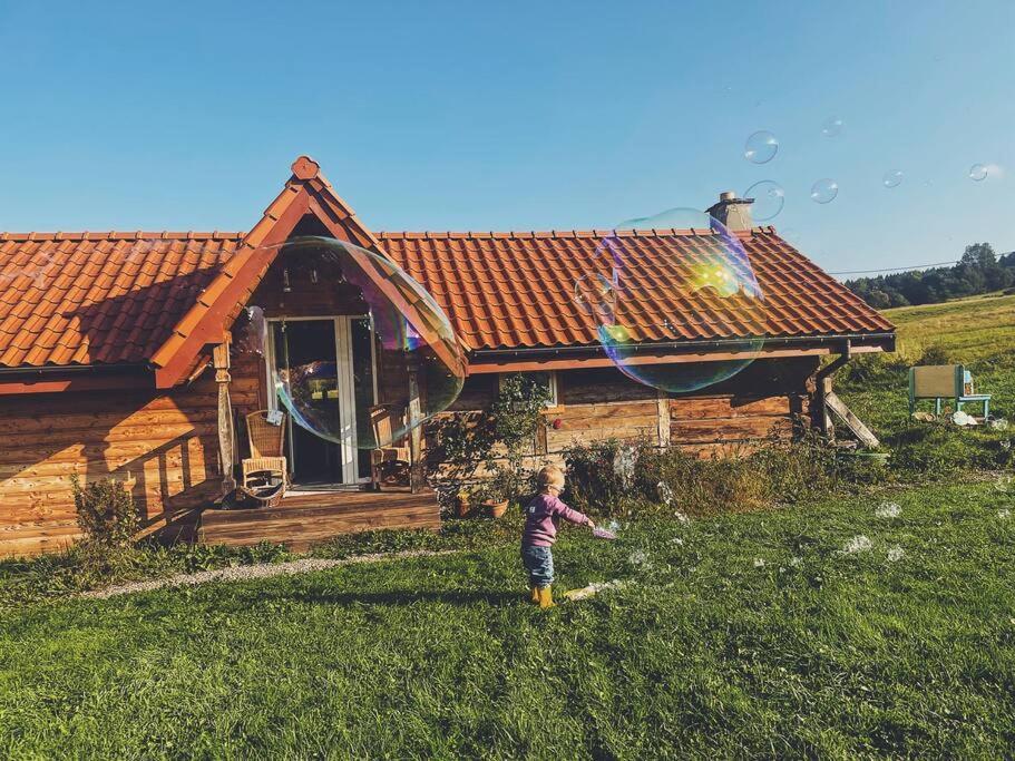 Polanka Beskid Niski Cute Cabin With Spectacular Views Hanczowa Екстериор снимка